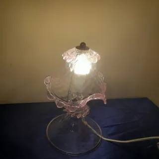 Coppia di abatjour in vetro di Murano