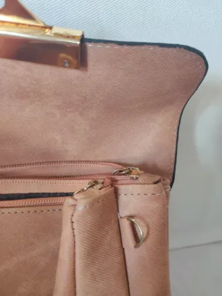 Pochette vintage beige con tracolla