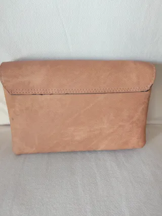 Pochette vintage beige con tracolla