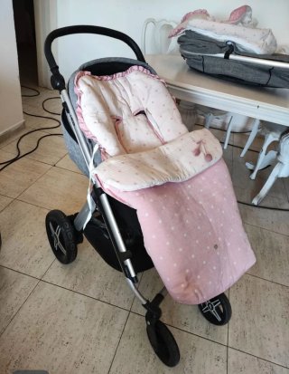 Silla de paseo BEBECAR rosa y REGALO SACO y FUNDA