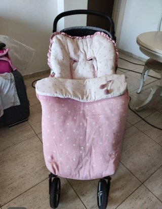 Silla de paseo BEBECAR rosa y REGALO SACO y FUNDA