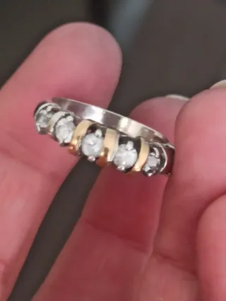 Anillo Plata y  con Circonitas