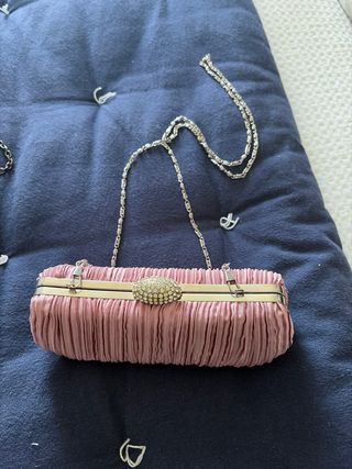 Bolsos de fiesta beige y rosa