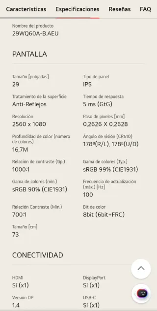 Monitor LG 29 Ultrawide HDR 100Hz