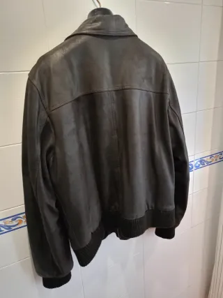 Cazadora Piel Hombre Auténtica Marrón