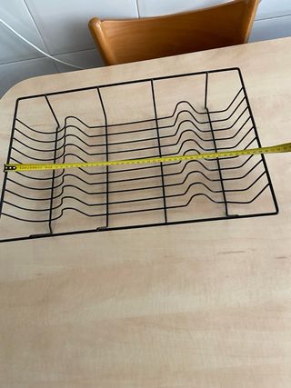 Escurridor de platos metálico negro, nuevo.