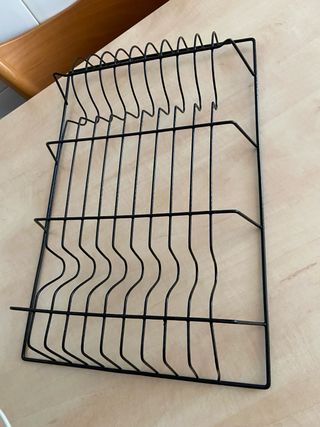 Escurridor de platos metálico negro, nuevo.