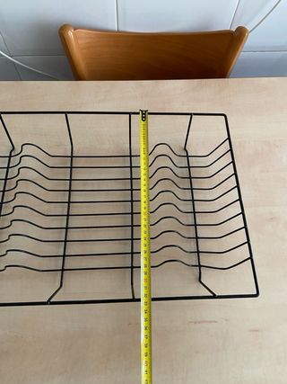 Escurridor de platos metálico negro, nuevo.
