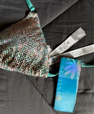 Reggiseno bikini luxury rosa e turchese