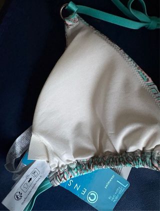 Reggiseno bikini luxury rosa e turchese