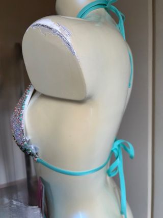 Reggiseno bikini luxury rosa e turchese