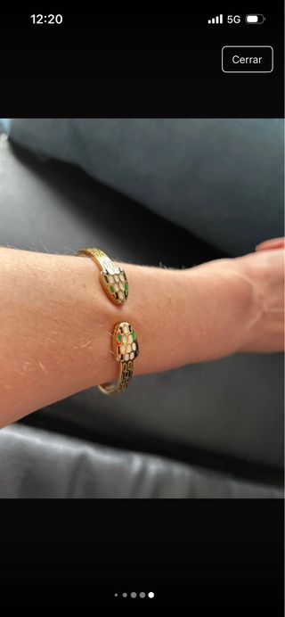 Pulsera estilo serpiente dorada