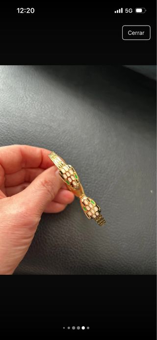 Pulsera estilo serpiente dorada
