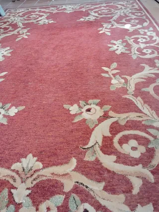 Alfombra de lana con diseño floral,1,60 x 2,33 lar