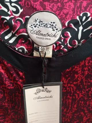 Vestido Almatrichi Rojo y Negro Talla L