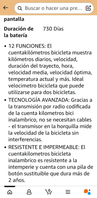 Cuenta km Sigma BC 12.0 WL