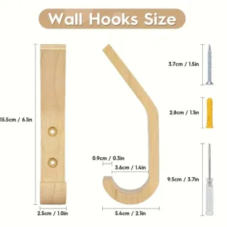 Perchero de madera para entrada