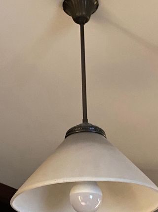 Lámpara Techo Vintage Cristal Metal