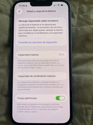 iPhone 13 128GB Azul, sin caja, con cable original