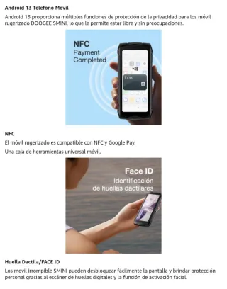 Doogee S Mini Negro 256GB