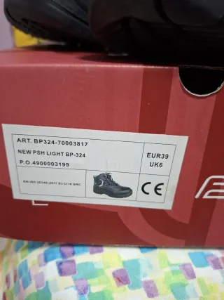 Zapatos de Seguridad BSH Negros Talla 39