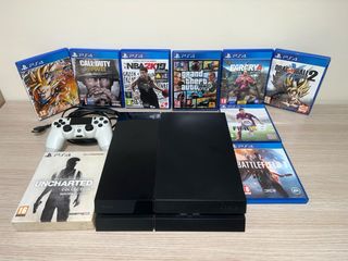 Consola PS4 + Mando + 11 Juegos