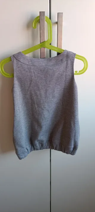 Vestido niña gris con tachuelas 2-3 años