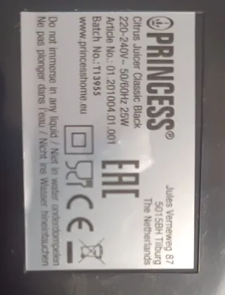 Exprimidor de cítricos eléctrico