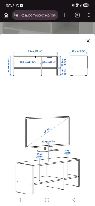 Mueble Baggebo Blanco