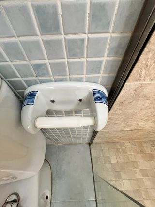 Lavabo Valadares Cerámica Azul y Blanco