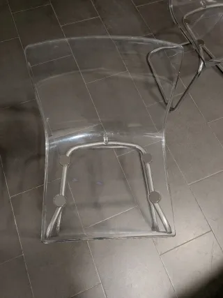 Conjunto dos Sillas Metacrilato Transparente