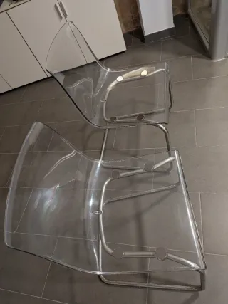 Conjunto dos Sillas Metacrilato Transparente