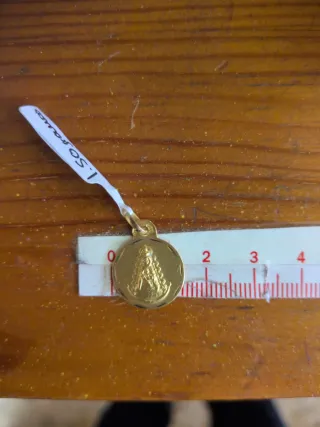 Medalla Virgen del Rocío Oro 18k Pequeña