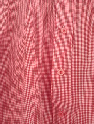 Camisa de cuadros roja y blanca para hombre