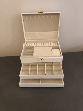 Portagioie bianco e oro