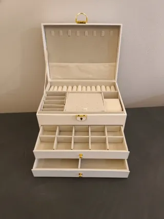 Portagioie bianco e oro