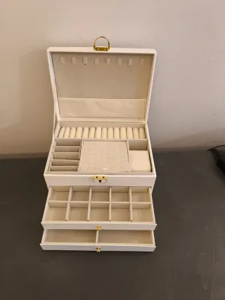 Portagioie bianco e oro