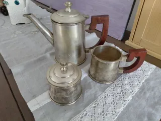 Juego de té/café metal y madera