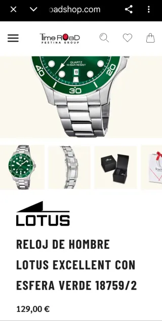 Reloj Lotus Hombre Esfera Verde