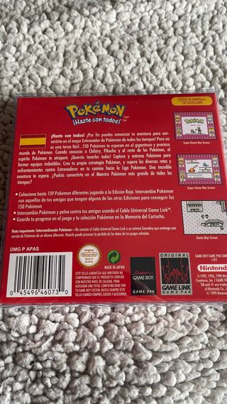 Pokemon Rojo Edición Game Boy Español