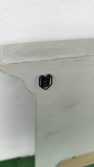 Espejo Antiguo Beige y Verde