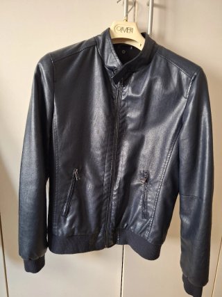 Giubbino similpelle slim fit