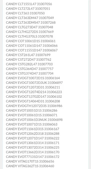 Candy/Hoover 43013198 borde de carcasa lavadora