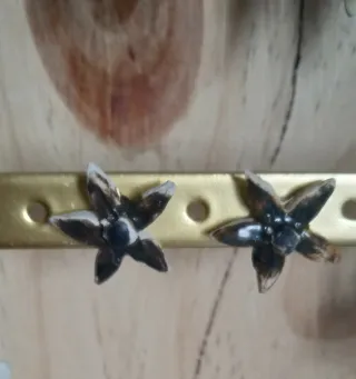 Pendientes cerámica flor hechos a mano