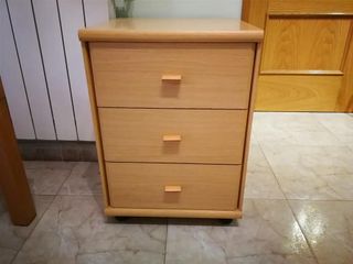 Conjunto Mueble Salón Madera y Cristal