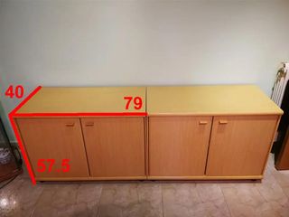 Conjunto Mueble Salón Madera y Cristal