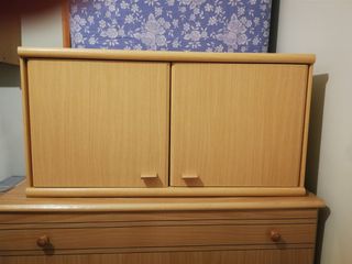 Conjunto Mueble Salón Madera y Cristal