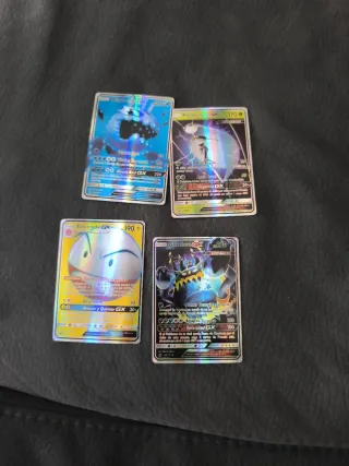 4 Cartas Pokémon GX Golem, Dialga, Zygarde, Tapu