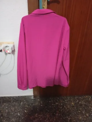 Camisa casual mujer manga larga rosa