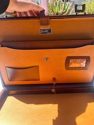 Maletín piel vintage MARKOS LORCA marrón